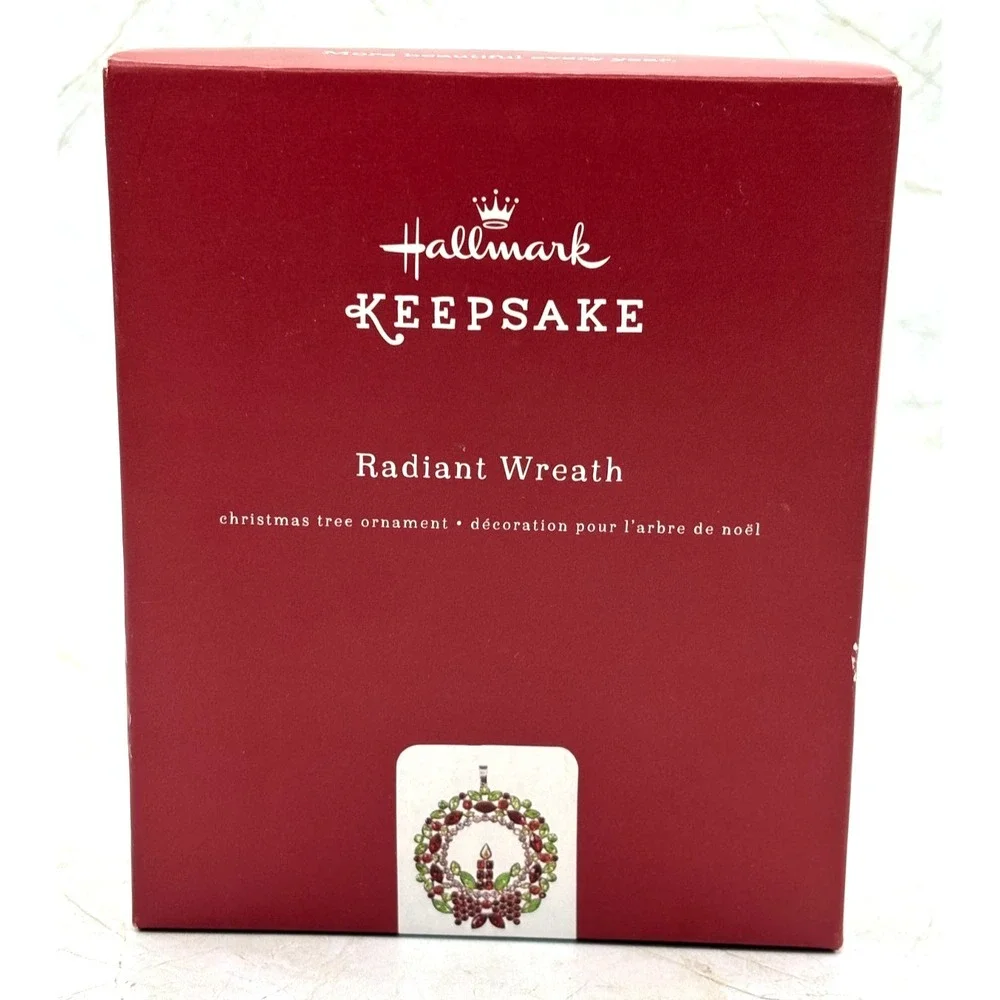 Hallmark Ornament Keepsake RADIANT WREATH 2018 Metal Rhinestones Ruth Donikowski